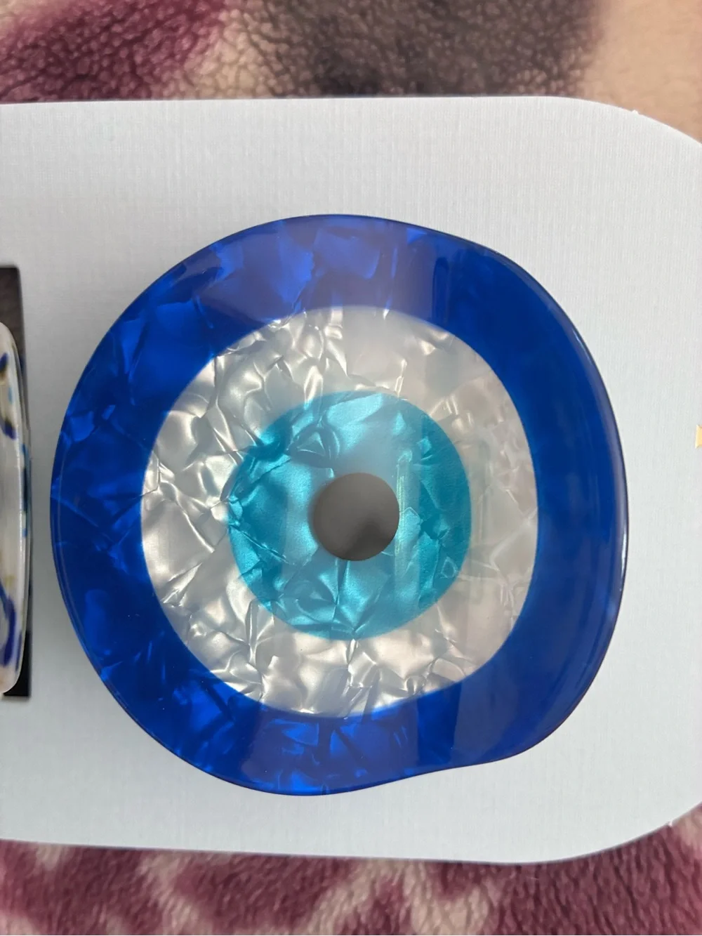 NWT piper•k Blue Evil Eye Hair Clip Set